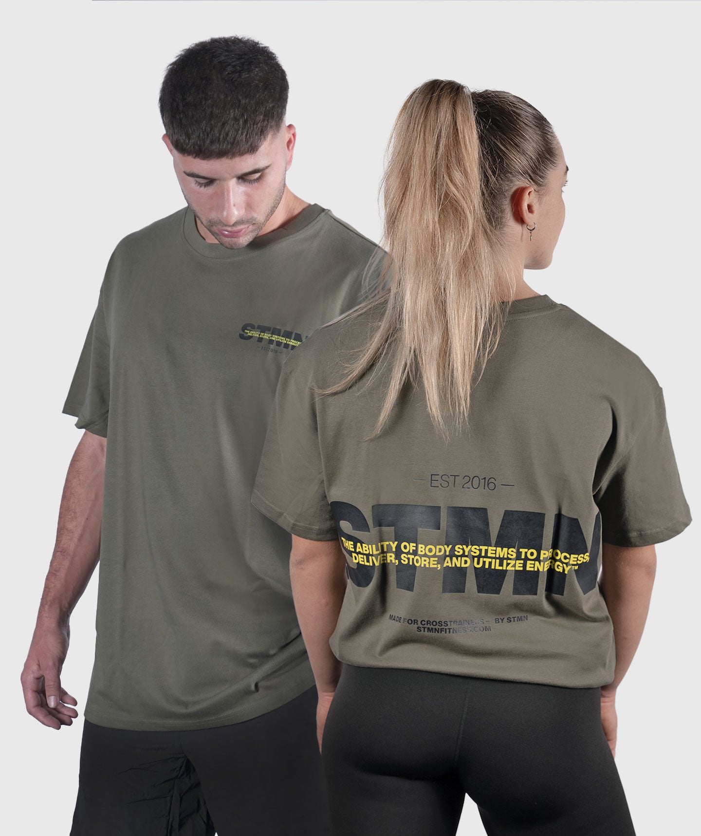 <tc>T-shirt</tc> "DOWNTOWN" Loose-Fit Military Green