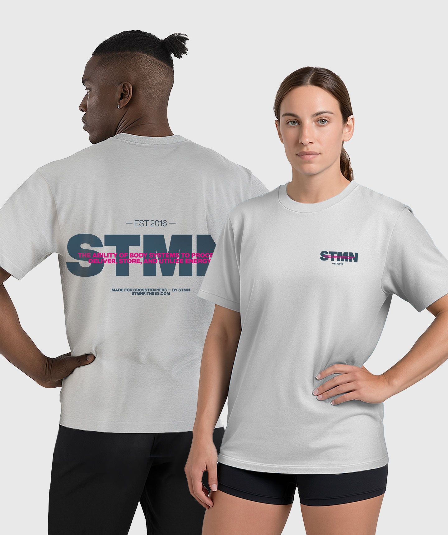 "DOWNTOWN" Loose-Fit Tee Ice Blue