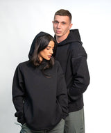 Felpa Con Cappuccio SOLID Black Unisex