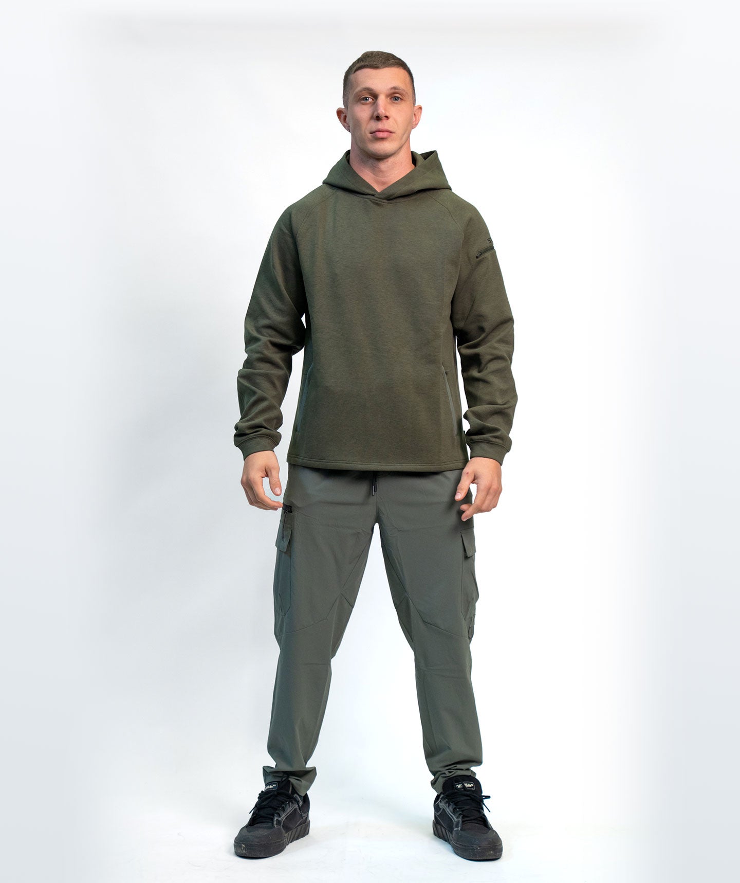 Felpa Con Cappuccio SOLID Green Unisex