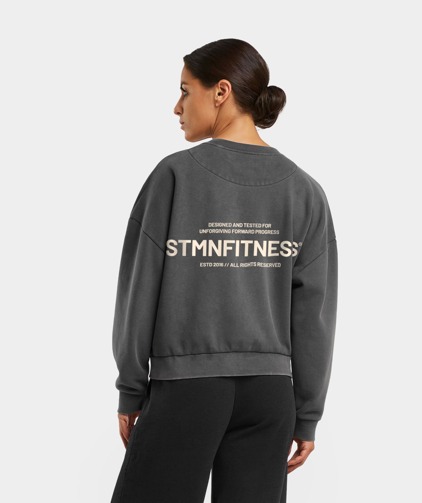 Felpa girocollo ICON Grey Wash Donna