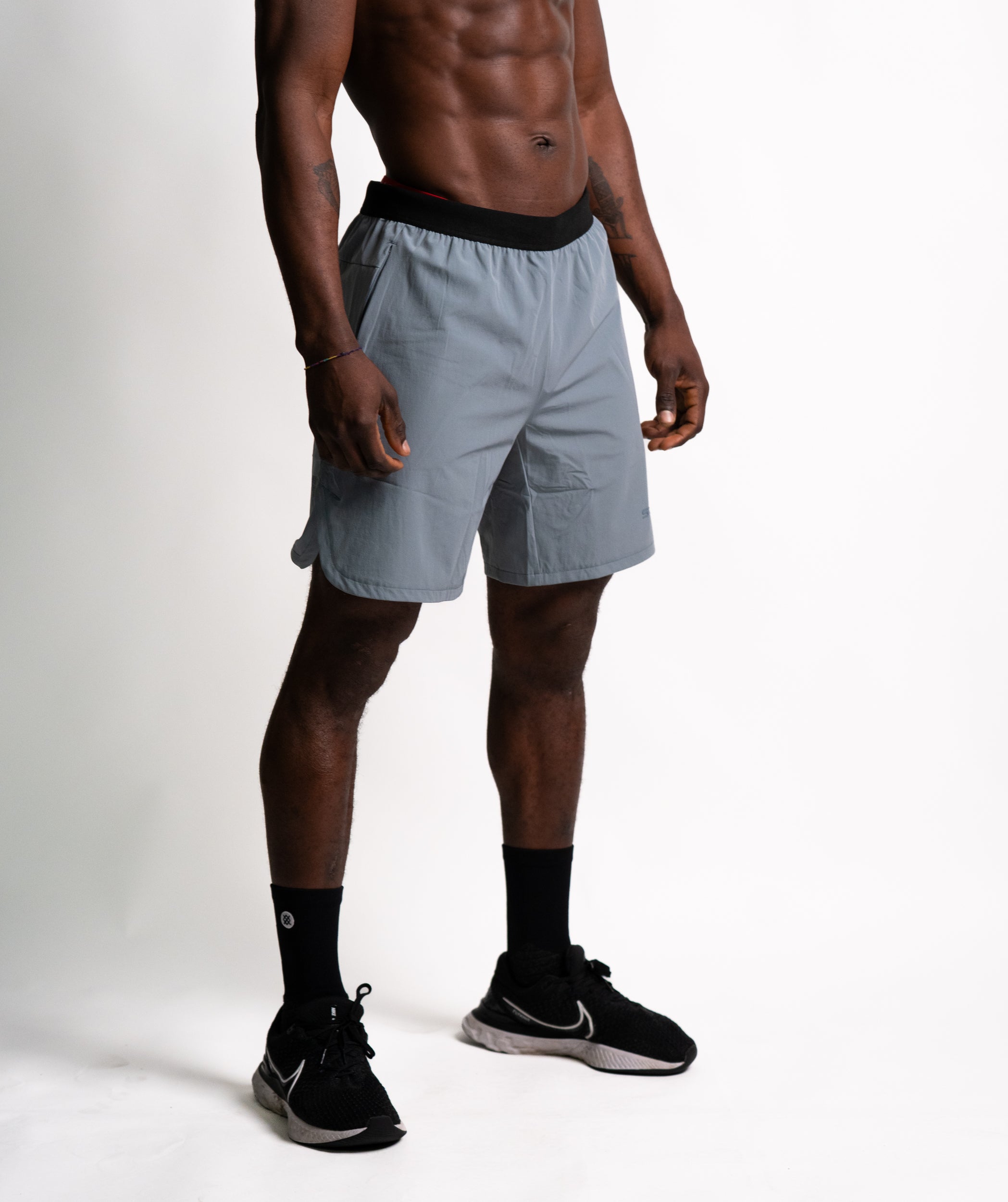 Workout Shorts SOLID Ice Gray