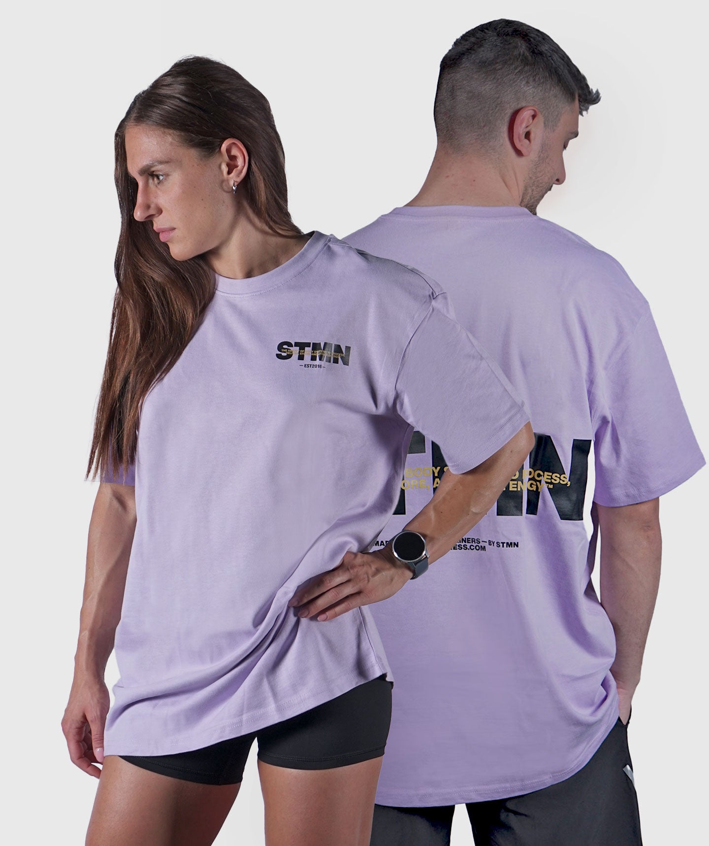 T-shirt "DOWNTOWN" Loose-Fit Lilac Unisex - STMN Fitness