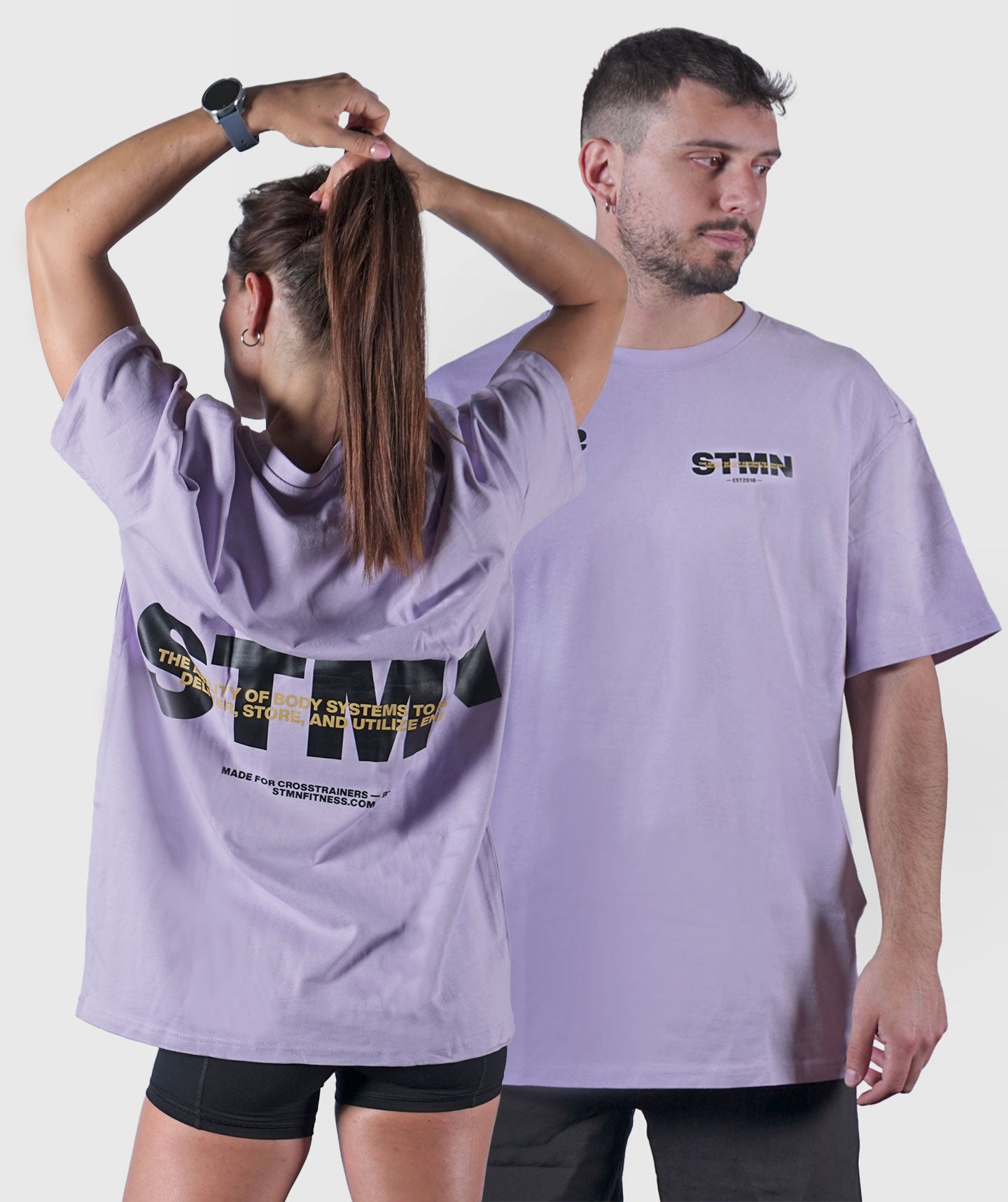 T-shirt "DOWNTOWN" Loose-Fit Lilac Unisex - STMN Fitness