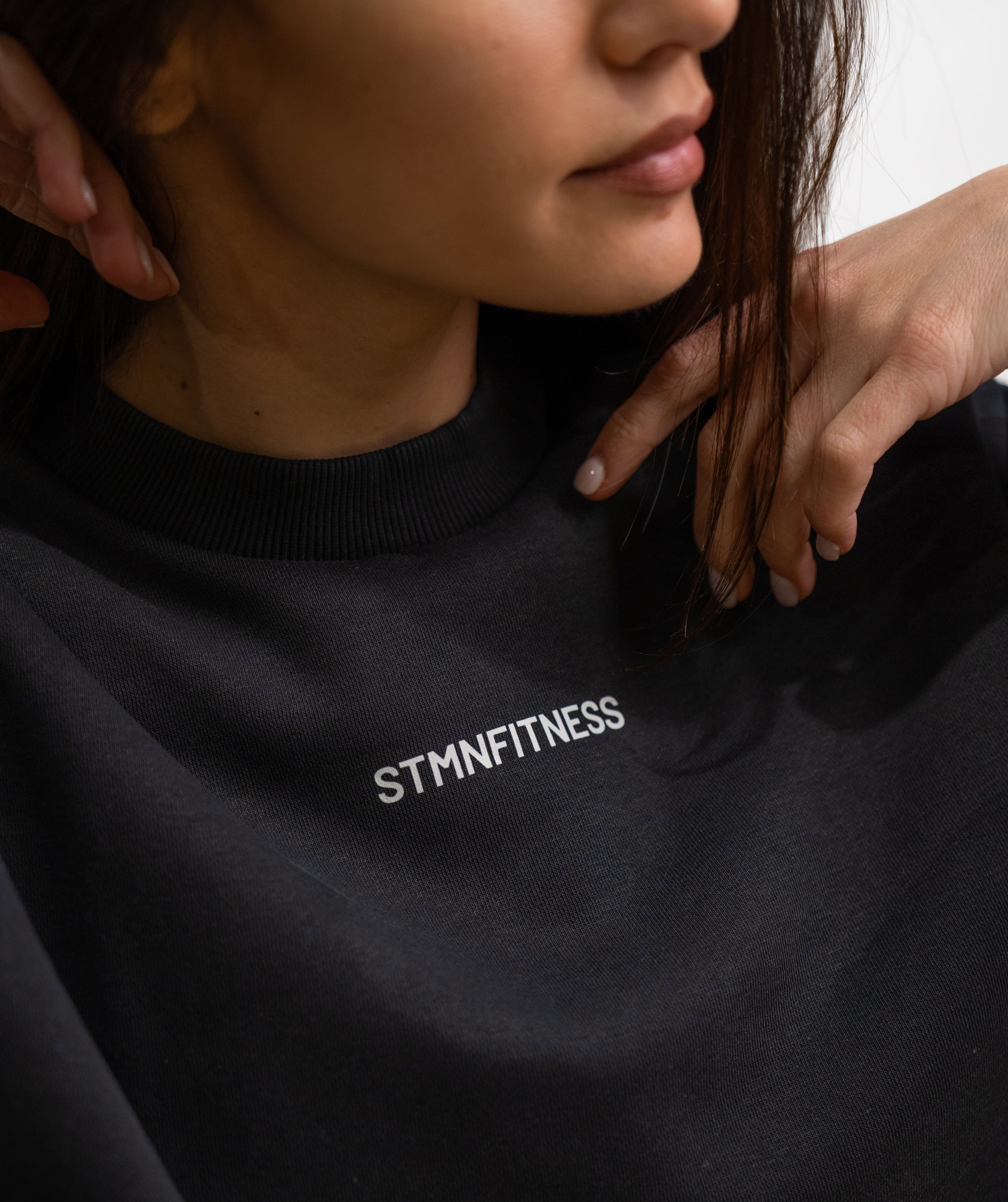 Felpa girocollo ICON Black Wash Donna