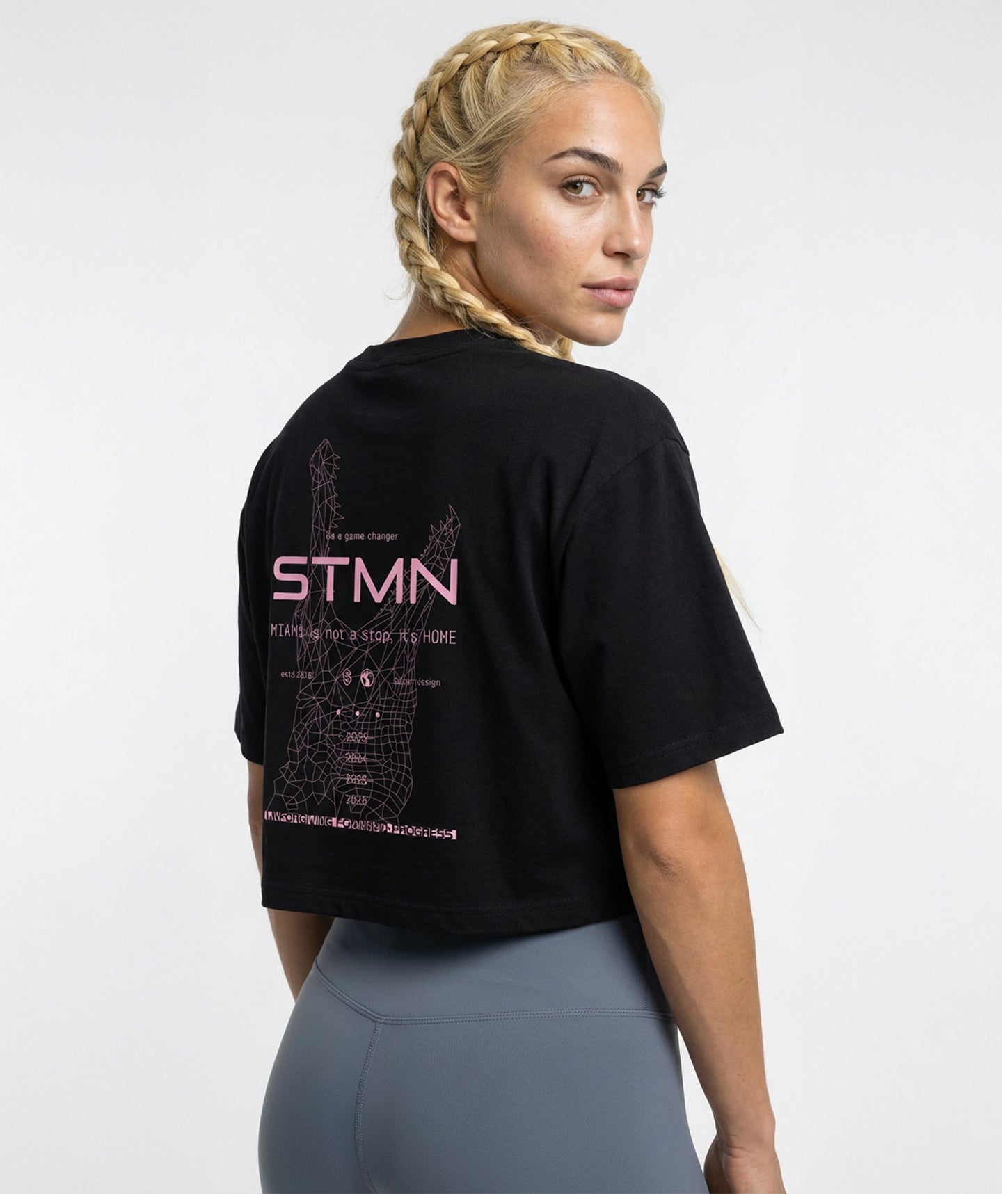 T-Shirt "MIAMI BEACH 2026" Limited Ed. Cropped Black