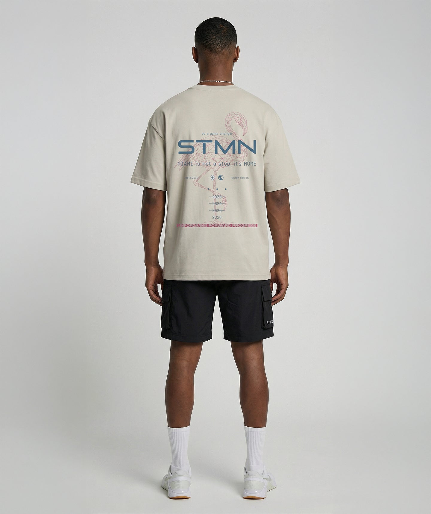 T-Shirt "MIAMI BEACH 2026" Limited Ed. LooseFit Beige