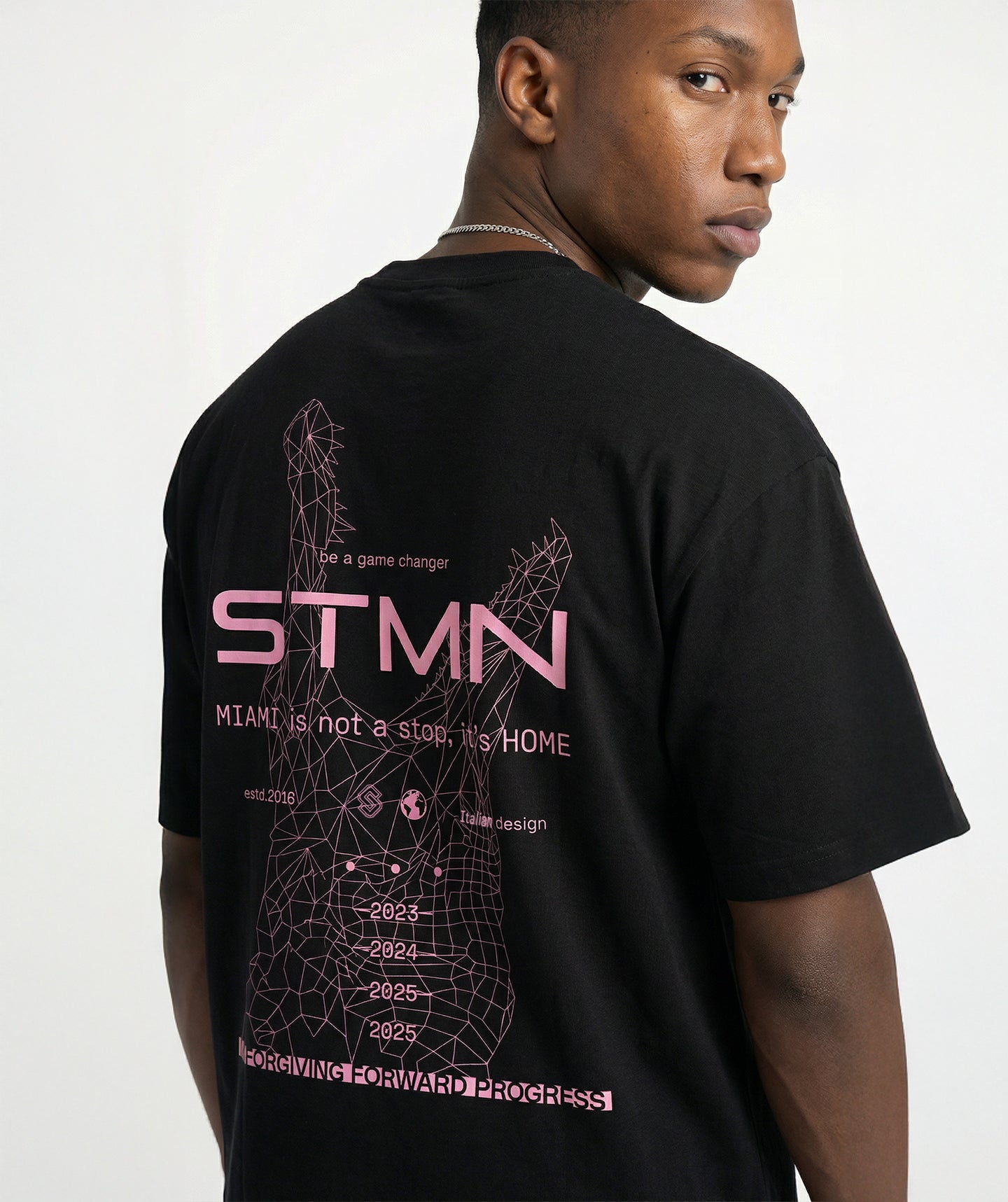 T-Shirt "MIAMI BEACH 2026" Limited Ed. LooseFit Black