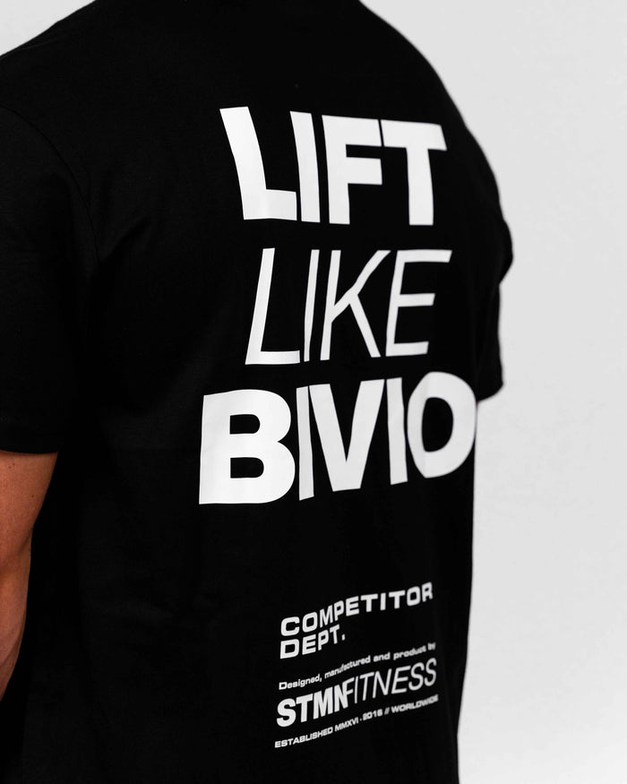 T-shirt "Lift Like Bivio" Loose-Fit Black