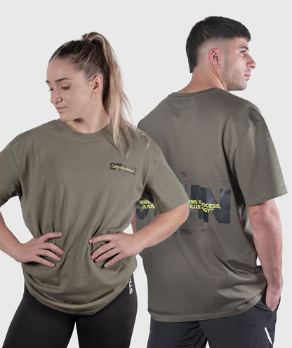 <tc>T-shirt</tc> &quot;DOWNTOWN&quot; Loose-Fit Military Green