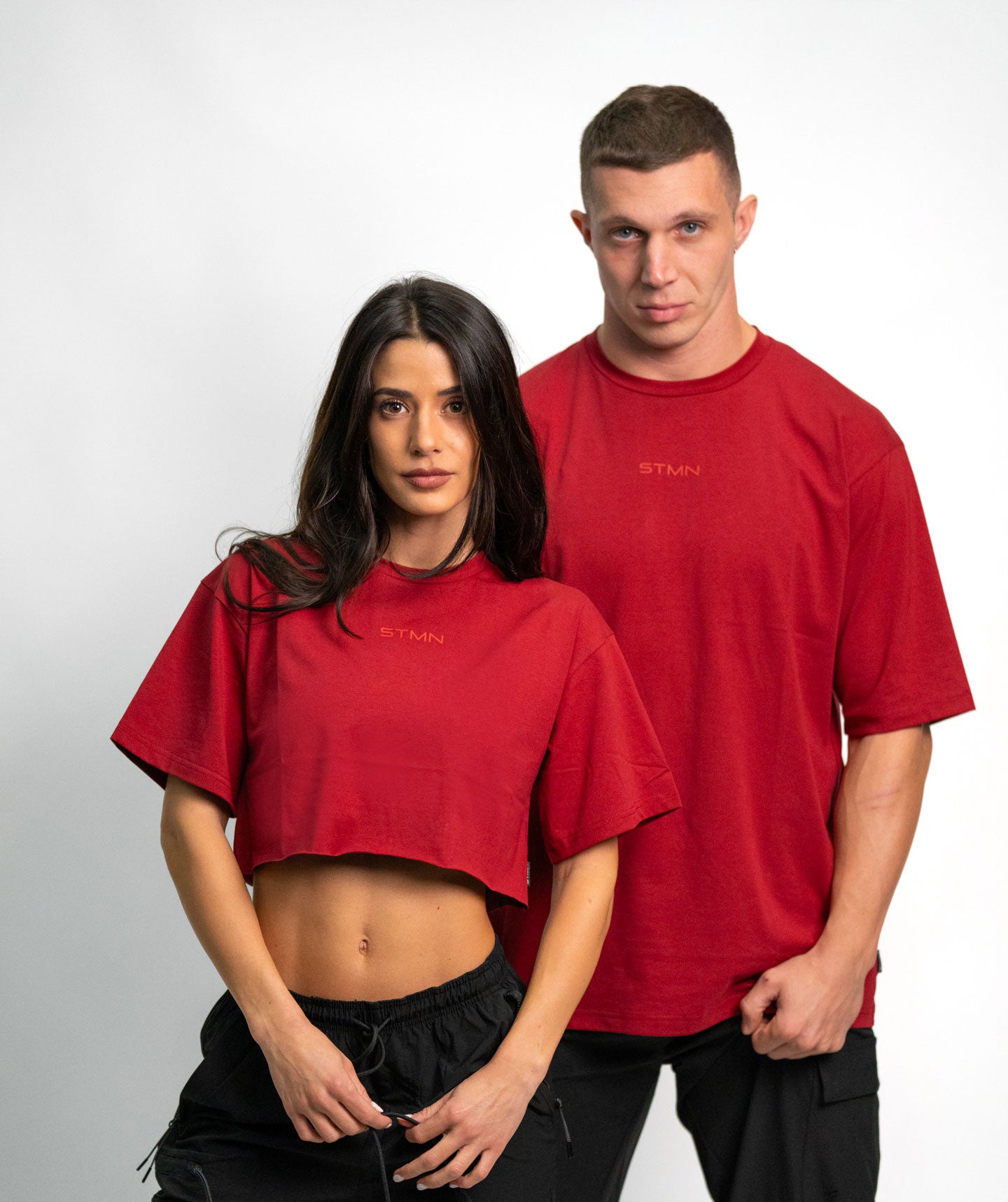 "BE A GAME CHANGER" Cropped Tee SOLID Brick Force Woman