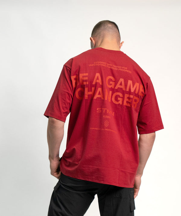 "BE A GAME CHANGER" Loose-Fit Tee SOLID Brick Force Unisex - STMN Fitness