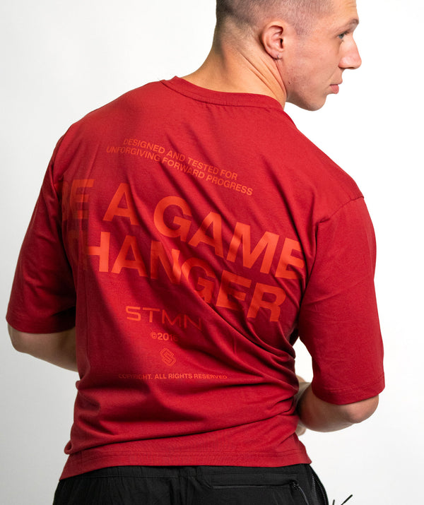 "BE A GAME CHANGER" Loose-Fit Tee SOLID Brick Force Unisex - STMN Fitness