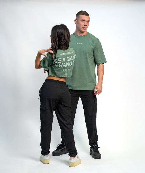 "BE A GAME CHANGER" Loose-Fit Tee SOLID Deep Core Unisex - STMN Fitness