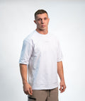 "BE A GAME CHANGER" Loose-Fit Tee SOLID White Unisex - STMN Fitness