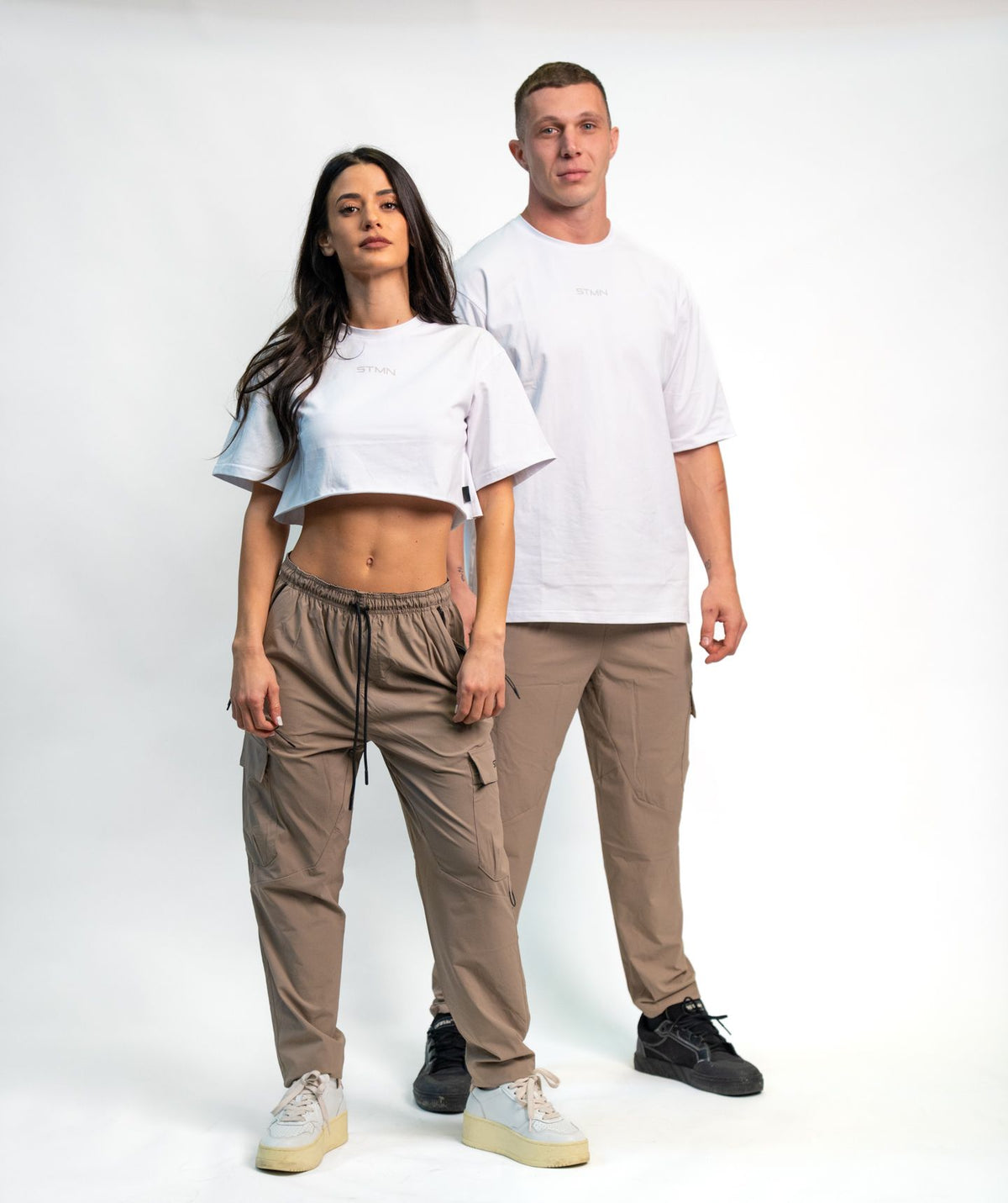 "BE A GAME CHANGER" Loose-Fit Tee SOLID White Unisex - STMN Fitness