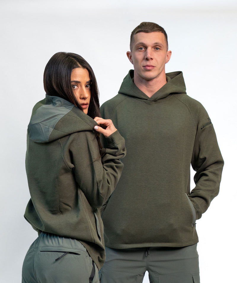 Felpa Con Cappuccio SOLID Green Unisex - STMN Fitness