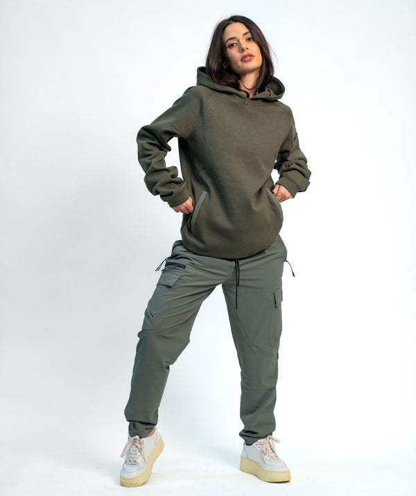 Felpa Con Cappuccio SOLID Green Unisex - STMN Fitness