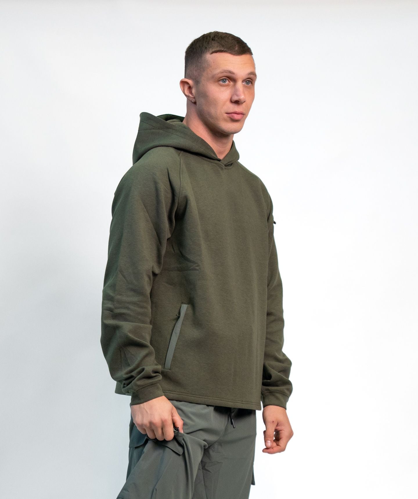Felpa Con Cappuccio SOLID Green Unisex