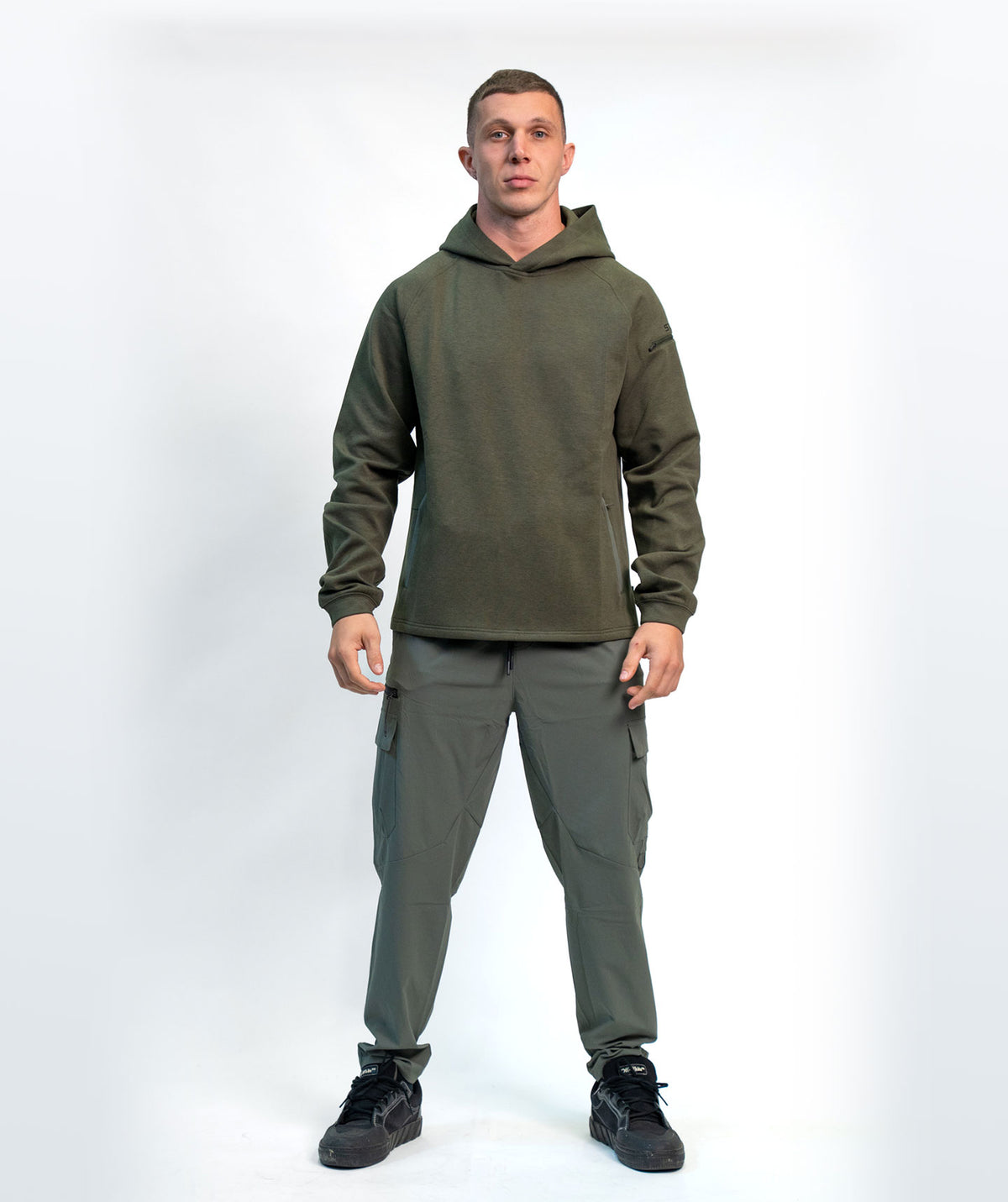 Felpa Con Cappuccio SOLID Green Unisex - STMN Fitness