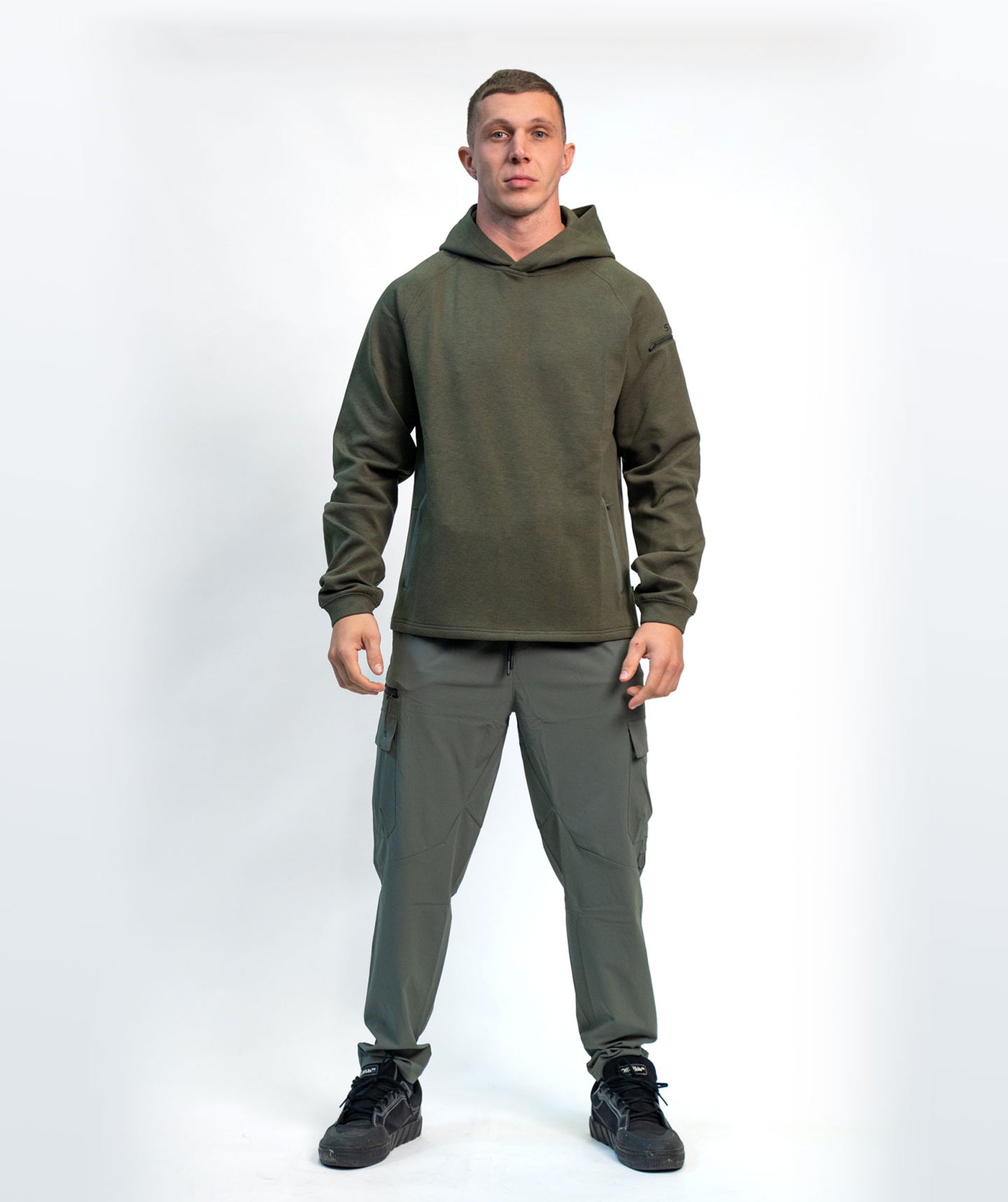 Felpa Con Cappuccio SOLID Green Unisex - STMN Fitness