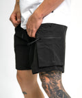 Cargo Shorts SOLID Black - STMN Fitness