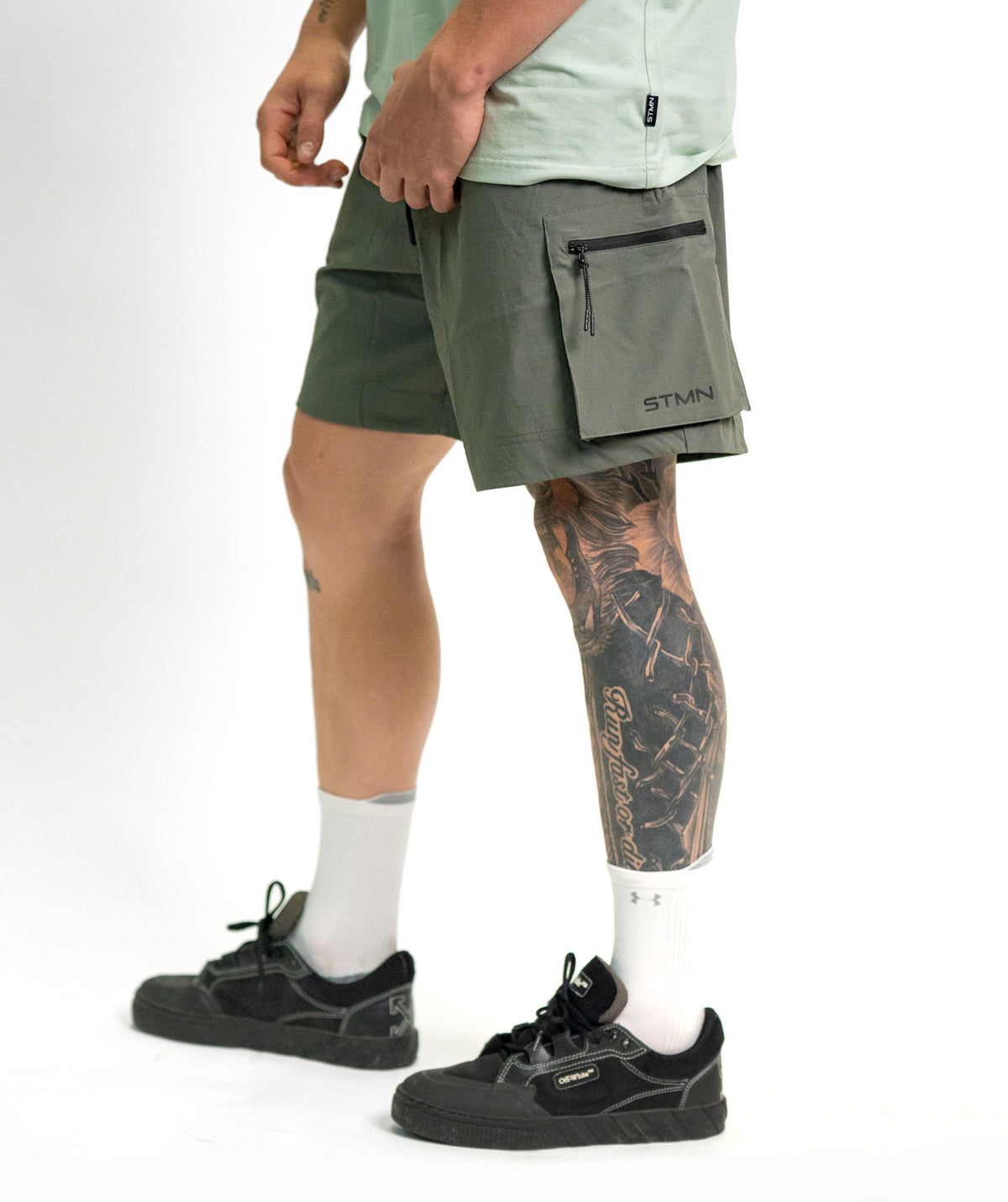 Cargo Shorts SOLID Green - STMN Fitness