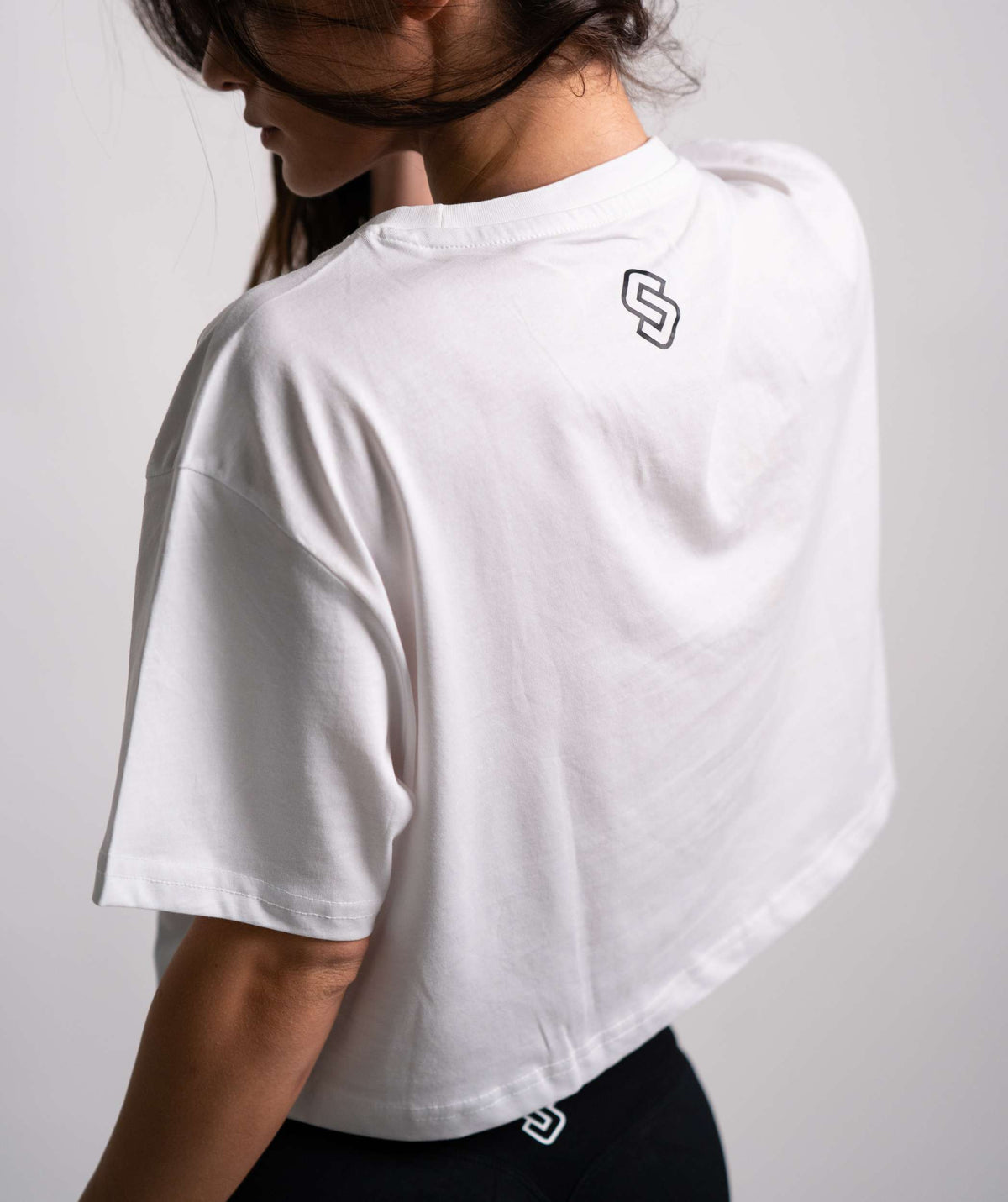 T-shirt STMN Loose-Fit Cropped White WMN - STMN Fitness