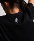 T-shirt STMN Loose-Fit Cropped Black WMN - STMN Fitness