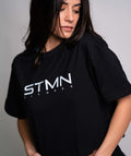 T-shirt STMN Loose-Fit Cropped Black WMN - STMN Fitness