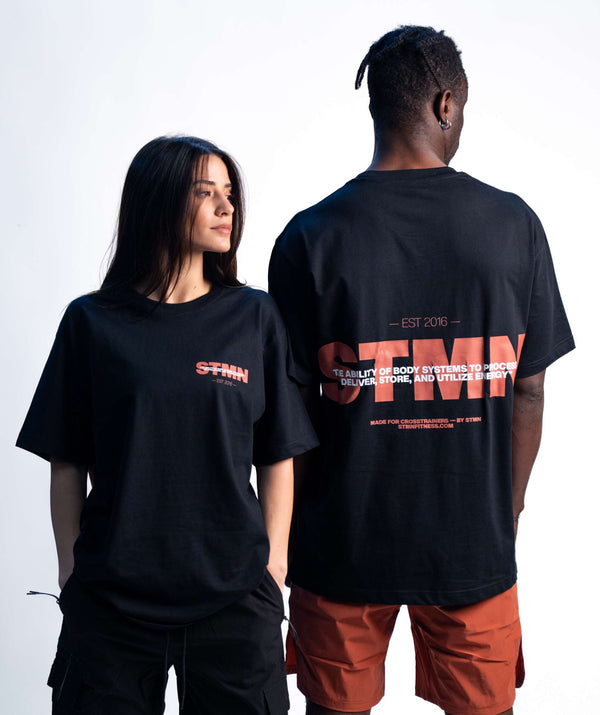 "DOWNTOWN" Loose-Fit Tee Black Brick - STMN Fitness