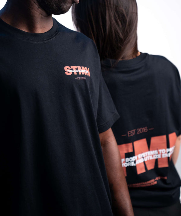 "DOWNTOWN" Loose-Fit Tee Black Brick - STMN Fitness