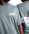 "DOWNTOWN" Loose-Fit Tee Ocean Sand - STMN Fitness