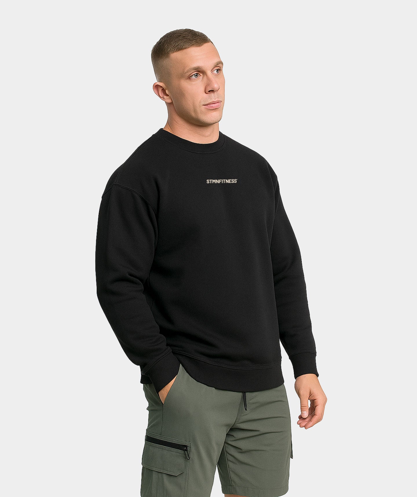 Felpa girocollo ICON Black Unisex