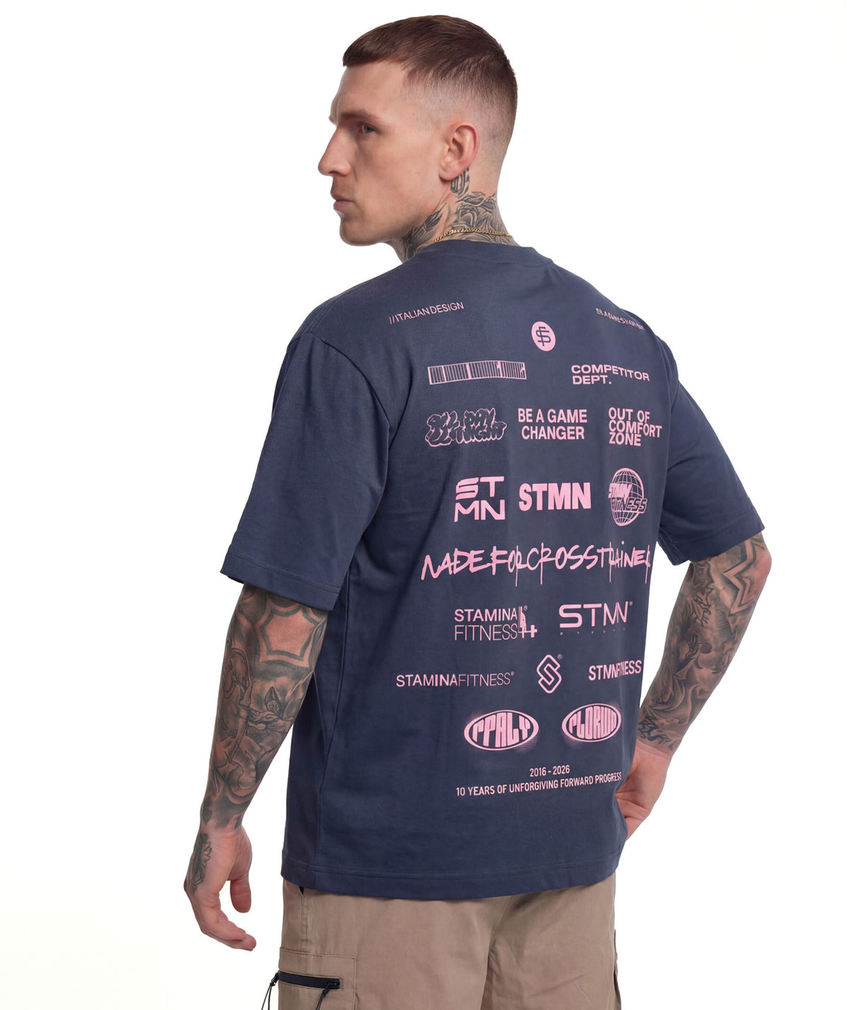 PRE-ORDER "10TH ANNIVERSARY" Loose-Fit Tee Blue / Pink Unisex - STMN Fitness