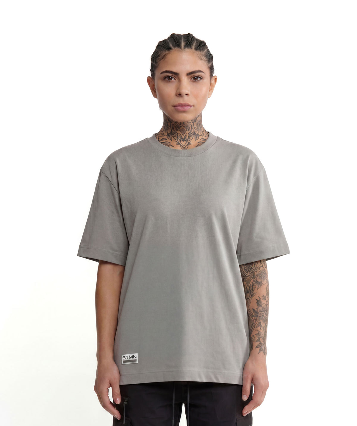 PRE-ORDER "10TH ANNIVERSARY" Loose-Fit Tee Salvia / Dusty Rose Unisex - STMN Fitness