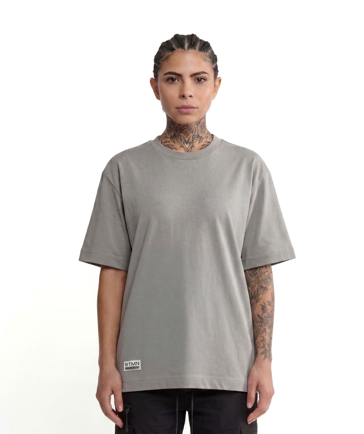 PRE-ORDER "10TH ANNIVERSARY" Loose-Fit Tee Salvia / Dusty Rose Unisex - STMN Fitness