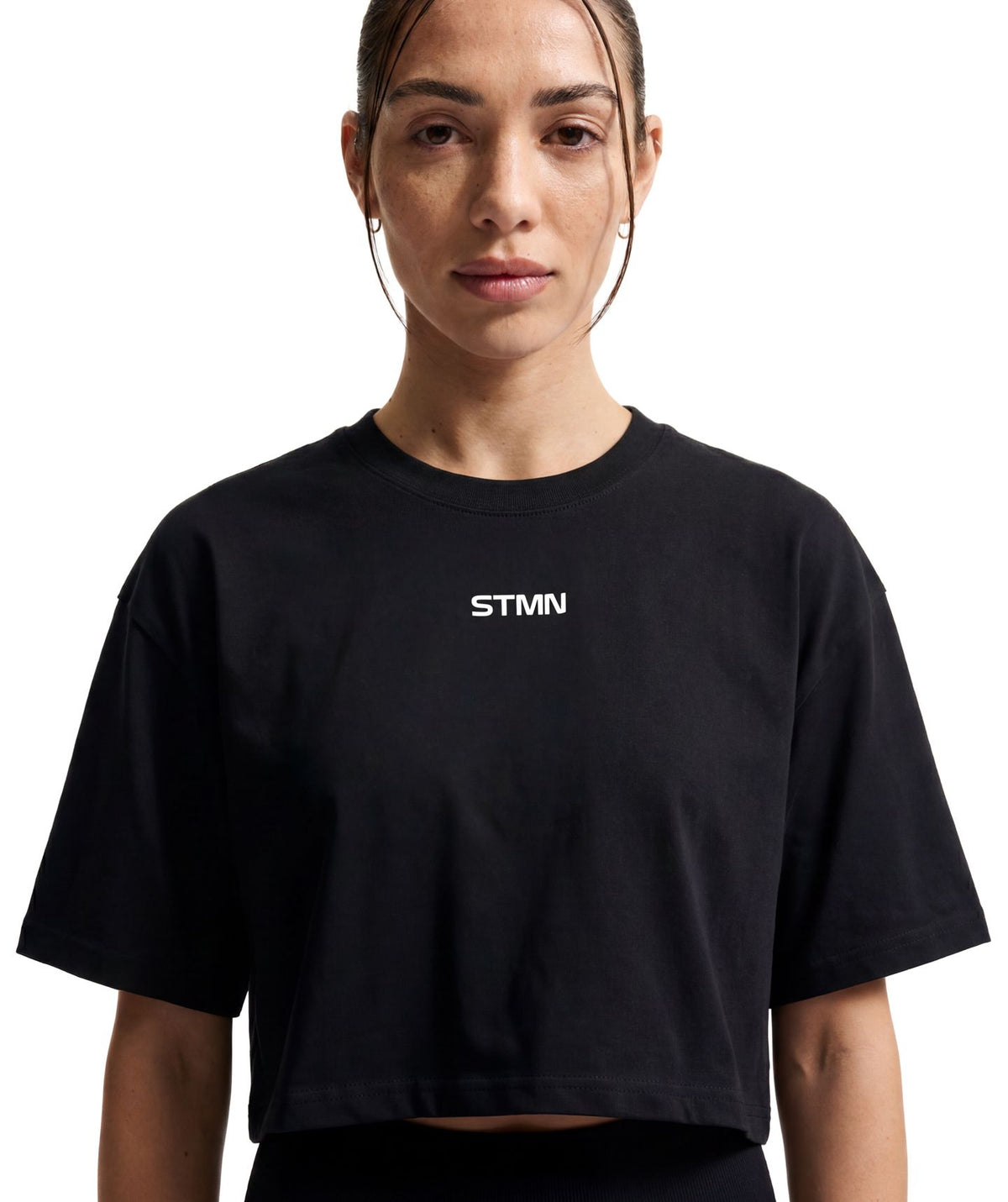 "UFP" Cropped Tee Black Donna