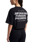 "UFP" Cropped Tee Black Donna