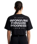 "UFP" Cropped Tee Black Donna