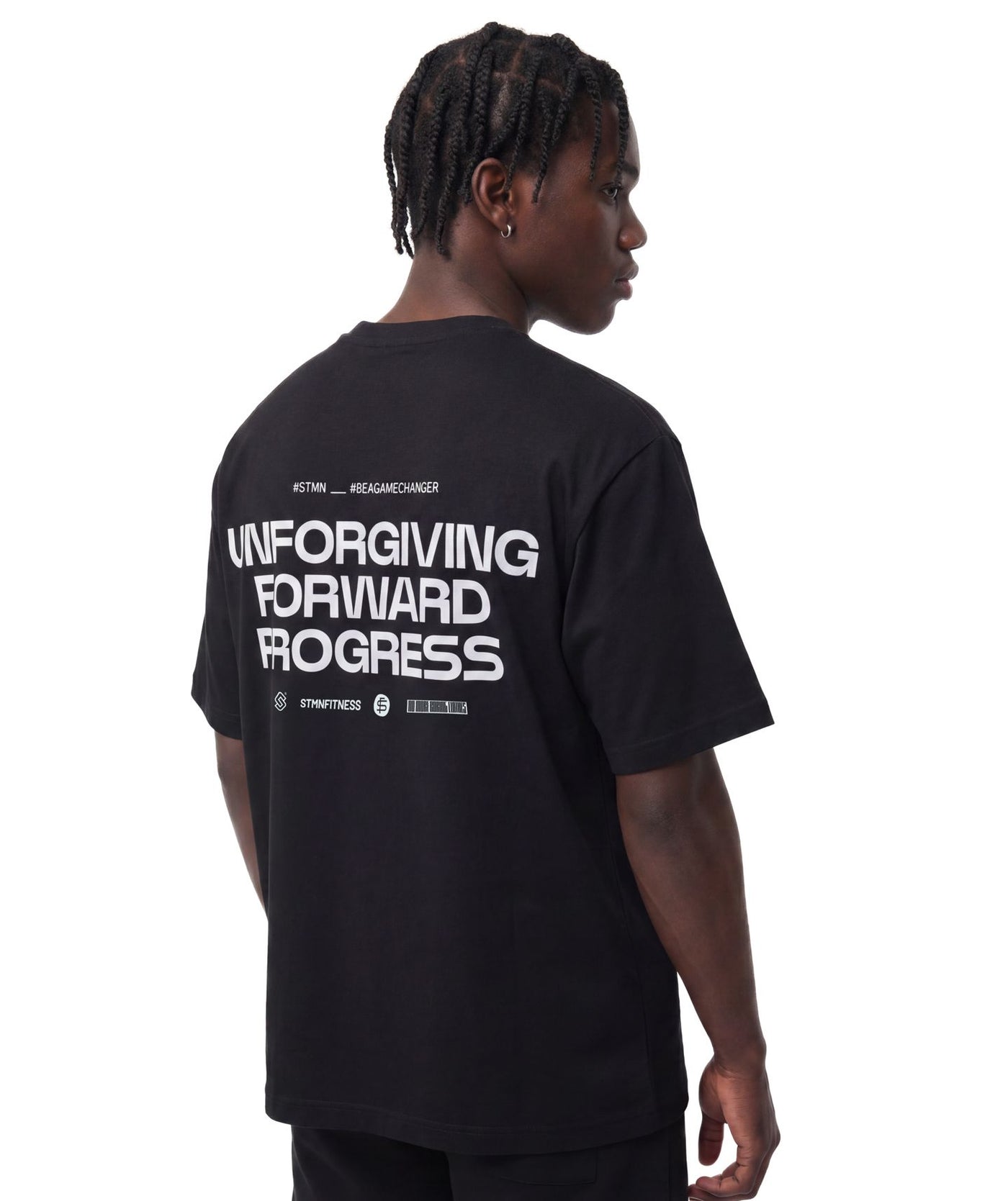 "UFP" Loose-Fit Tee Black Unisex - STMN Fitness