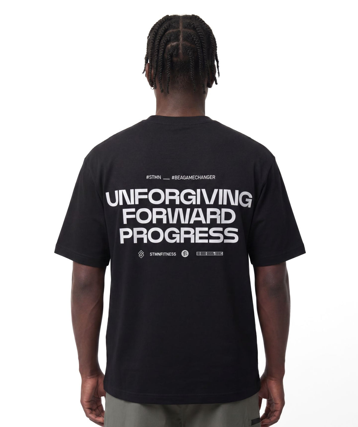 "UFP" Loose-Fit Tee Black Unisex - STMN Fitness