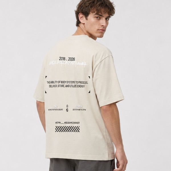 "Italy - Florida" Loose-Fit Tee Sand Unisex - STMN Fitness
