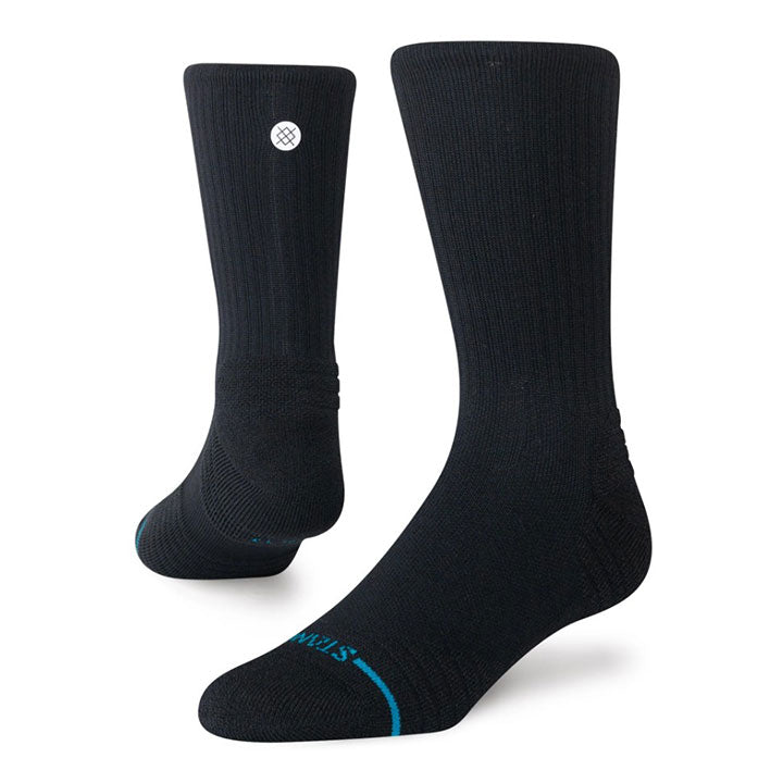 Stance Icon Mid Solid Ribbed Crew Black