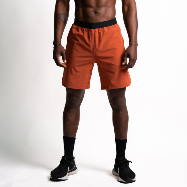 Workout Shorts SOLID Brick - STMN Fitness
