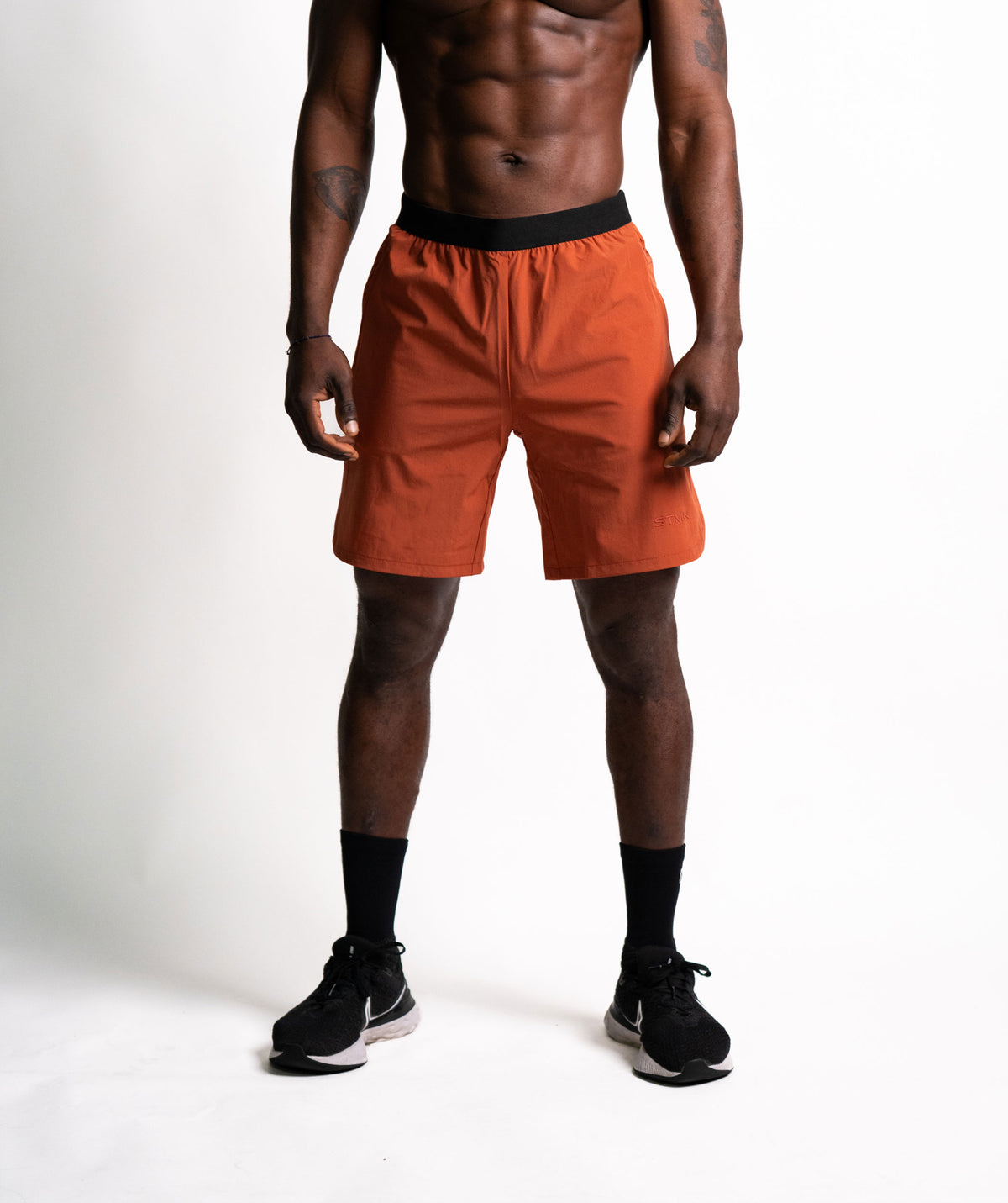 Workout Shorts SOLID Brick - STMN Fitness