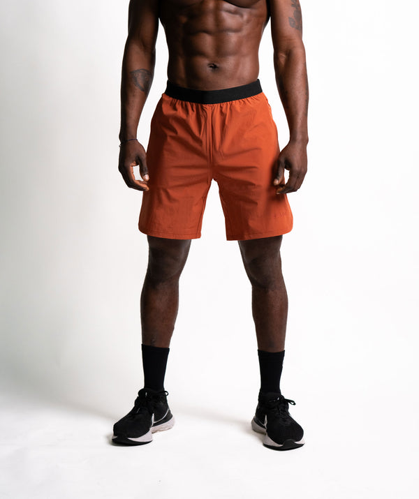 Workout Shorts SOLID Brick - STMN Fitness