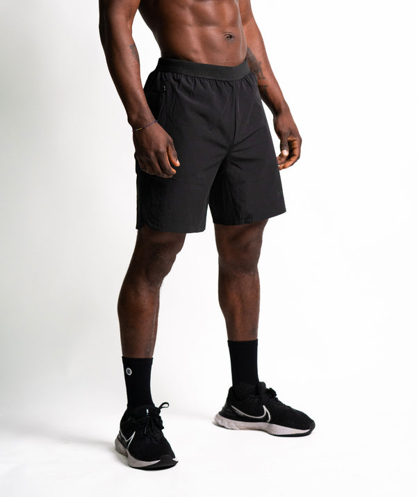 Workout Shorts SOLID Black - STMN Fitness