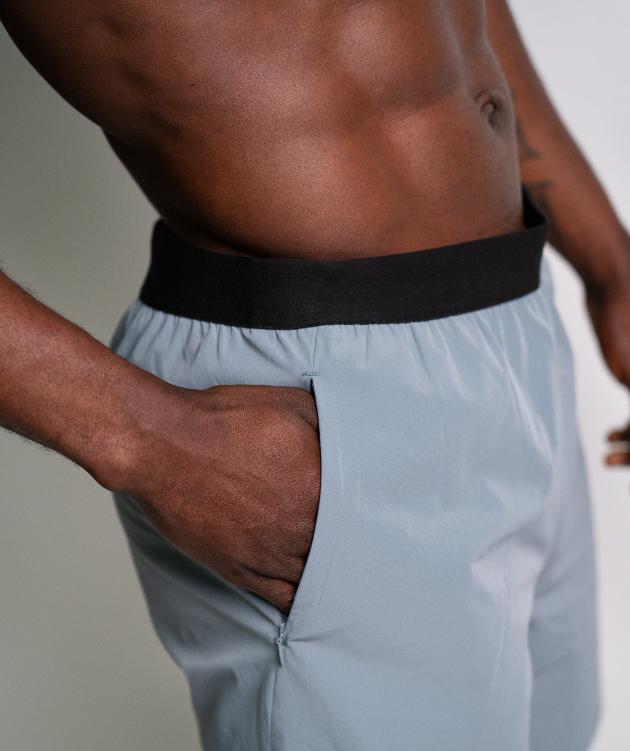 Workout Shorts SOLID Ice Gray