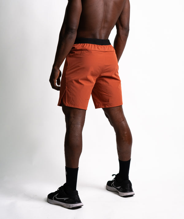 Workout Shorts SOLID Brick - STMN Fitness